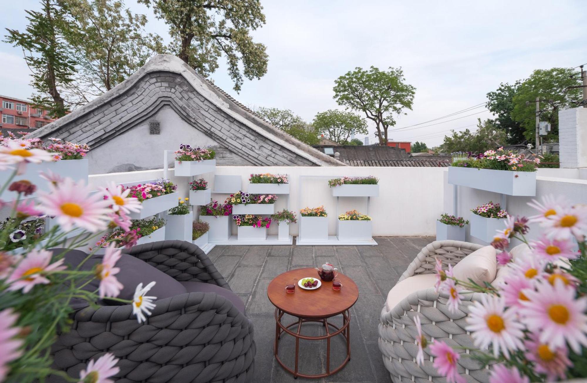 Xinxiang Yayuan Beijing Sihe Courtyard With Sky Garden Terrace Near Tiananmen Square Forbidden City Wangfujing Pedestrian Street And The Subway Exterior foto