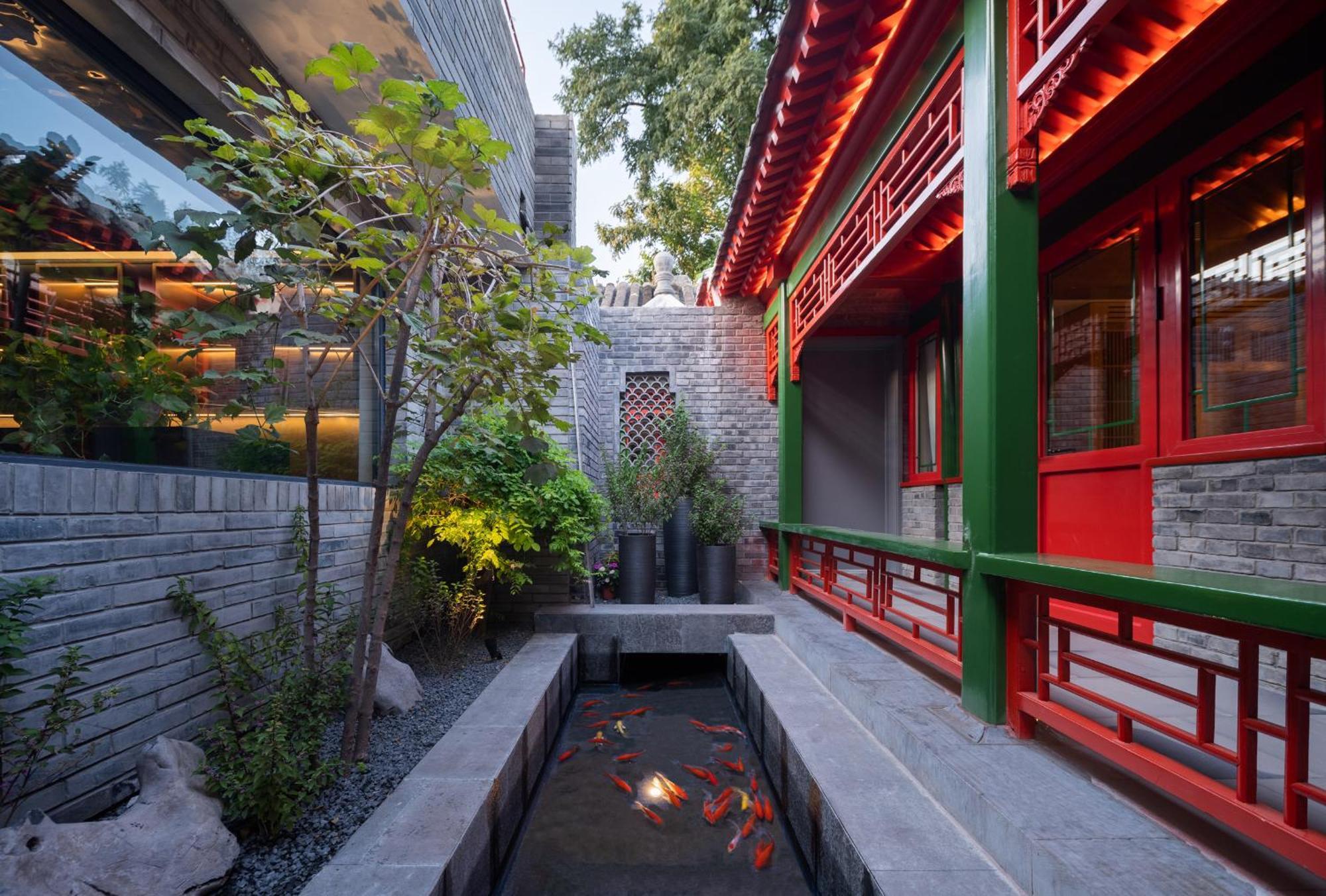 Xinxiang Yayuan Beijing Sihe Courtyard With Sky Garden Terrace Near Tiananmen Square Forbidden City Wangfujing Pedestrian Street And The Subway Exterior foto