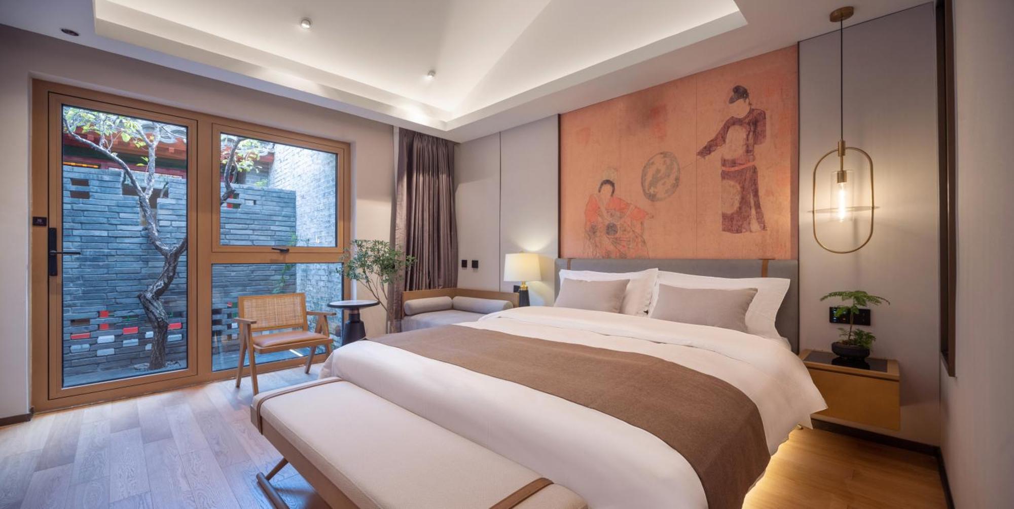 Xinxiang Yayuan Beijing Sihe Courtyard With Sky Garden Terrace Near Tiananmen Square Forbidden City Wangfujing Pedestrian Street And The Subway Exterior foto