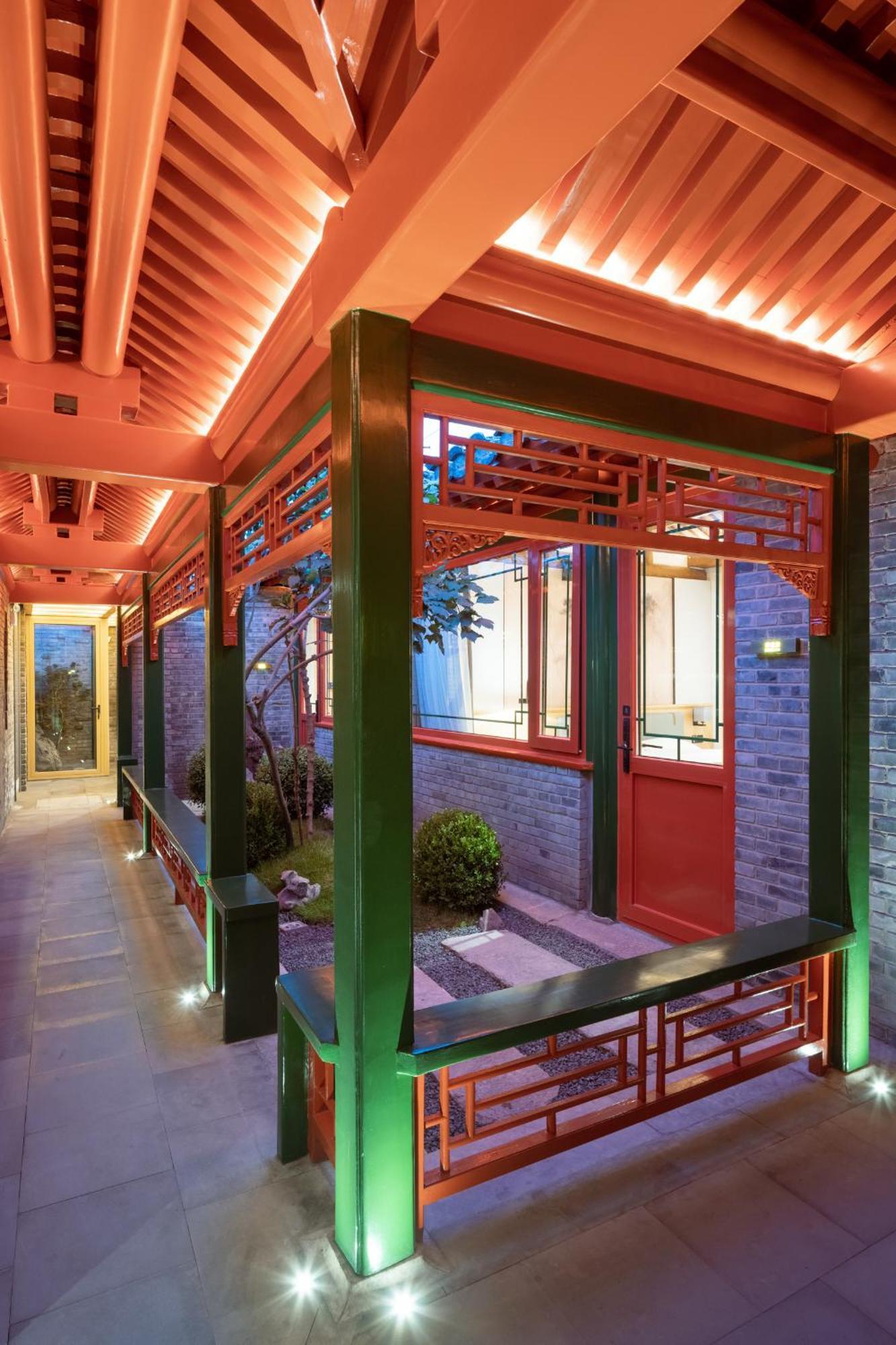 Xinxiang Yayuan Beijing Sihe Courtyard With Sky Garden Terrace Near Tiananmen Square Forbidden City Wangfujing Pedestrian Street And The Subway Exterior foto