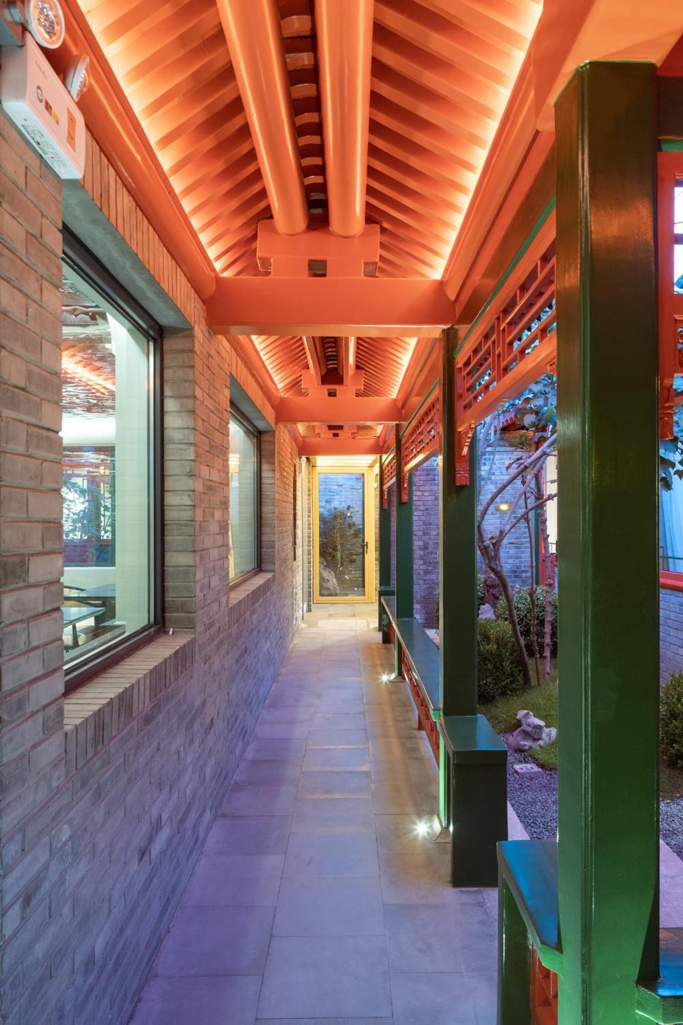 Xinxiang Yayuan Beijing Sihe Courtyard With Sky Garden Terrace Near Tiananmen Square Forbidden City Wangfujing Pedestrian Street And The Subway Exterior foto