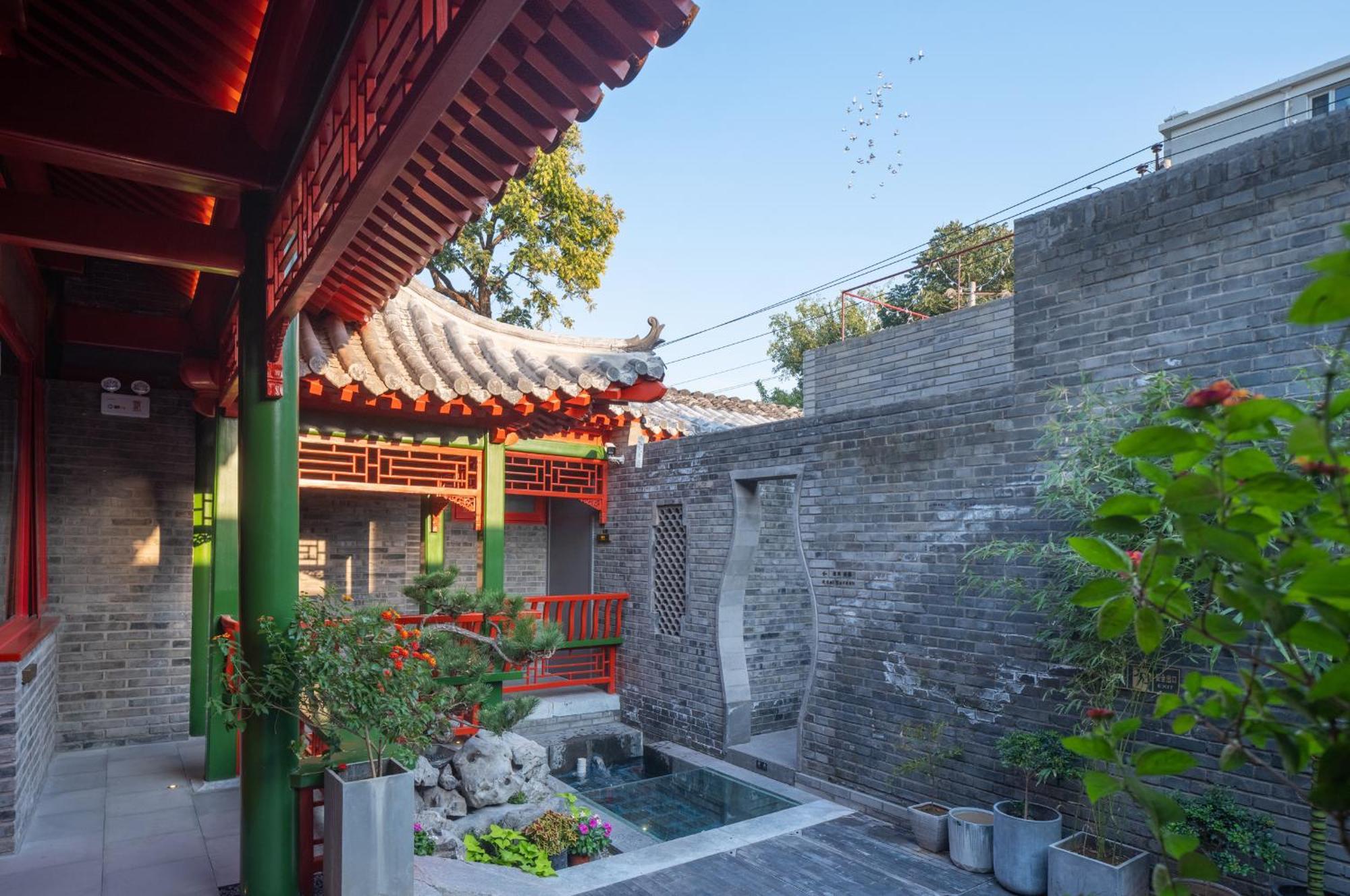 Xinxiang Yayuan Beijing Sihe Courtyard With Sky Garden Terrace Near Tiananmen Square Forbidden City Wangfujing Pedestrian Street And The Subway Exterior foto