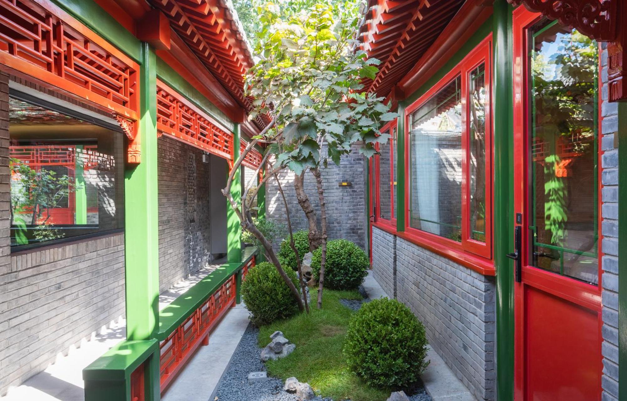 Xinxiang Yayuan Beijing Sihe Courtyard With Sky Garden Terrace Near Tiananmen Square Forbidden City Wangfujing Pedestrian Street And The Subway Exterior foto