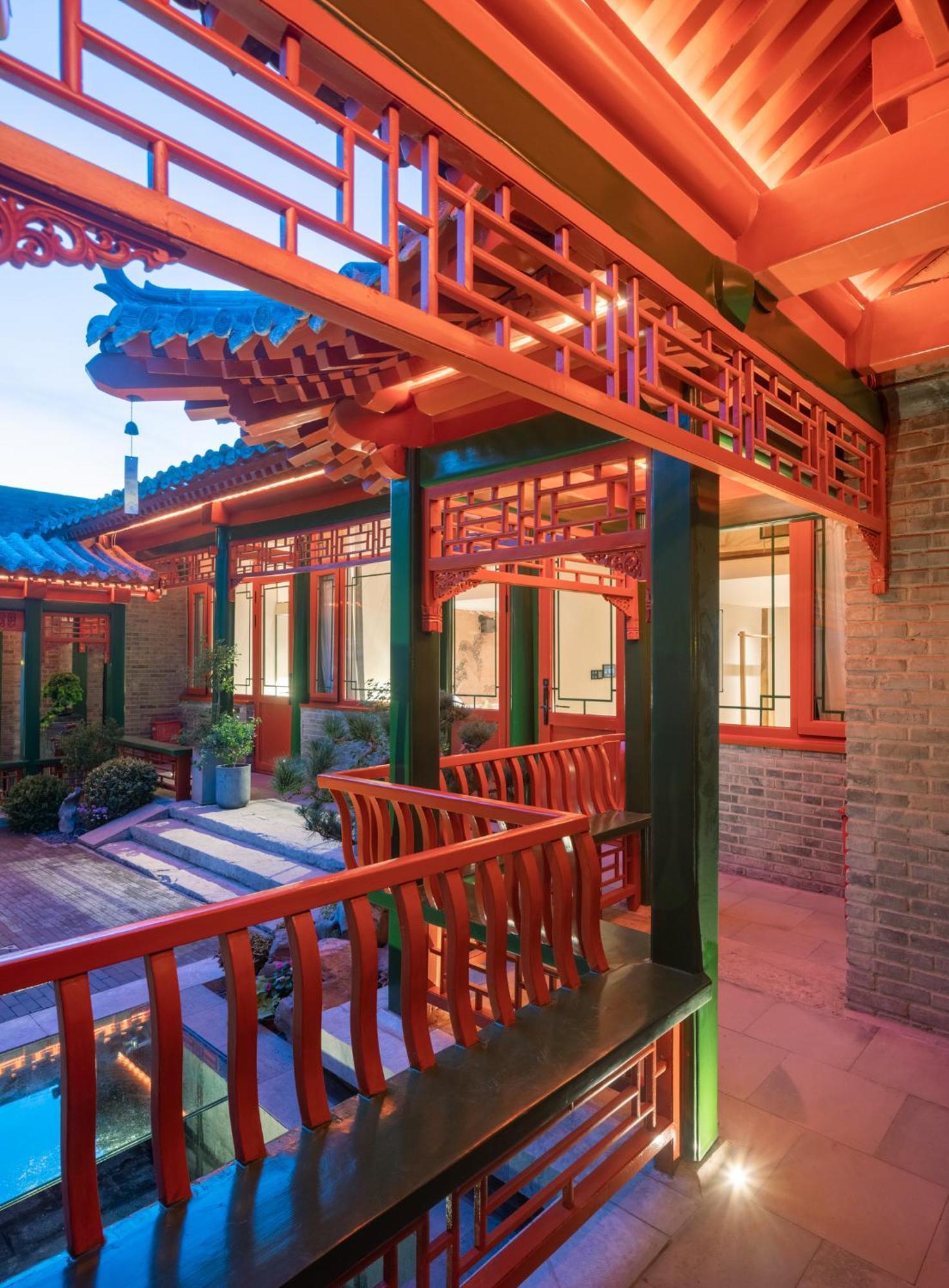 Xinxiang Yayuan Beijing Sihe Courtyard With Sky Garden Terrace Near Tiananmen Square Forbidden City Wangfujing Pedestrian Street And The Subway Exterior foto