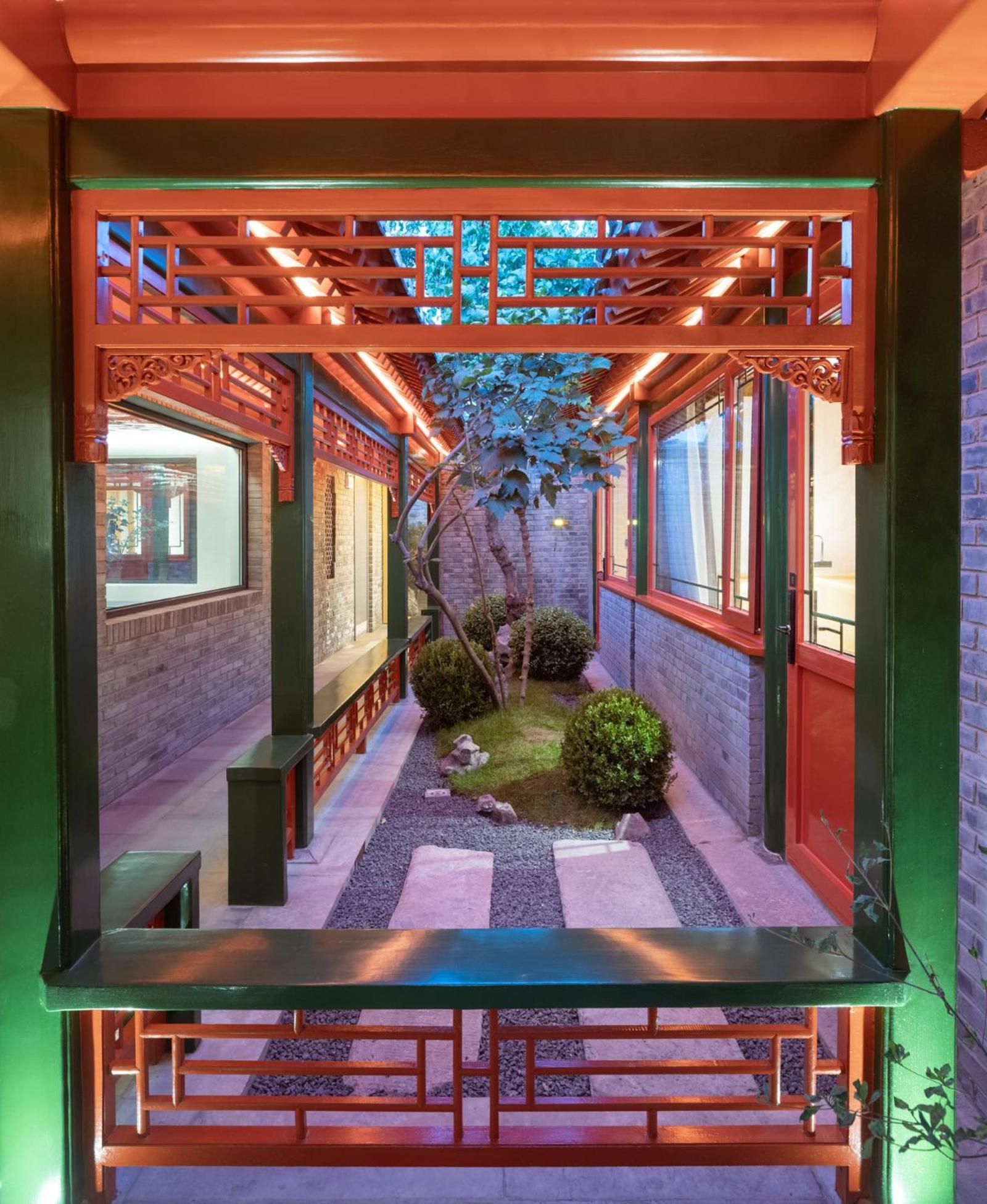 Xinxiang Yayuan Beijing Sihe Courtyard With Sky Garden Terrace Near Tiananmen Square Forbidden City Wangfujing Pedestrian Street And The Subway Exterior foto