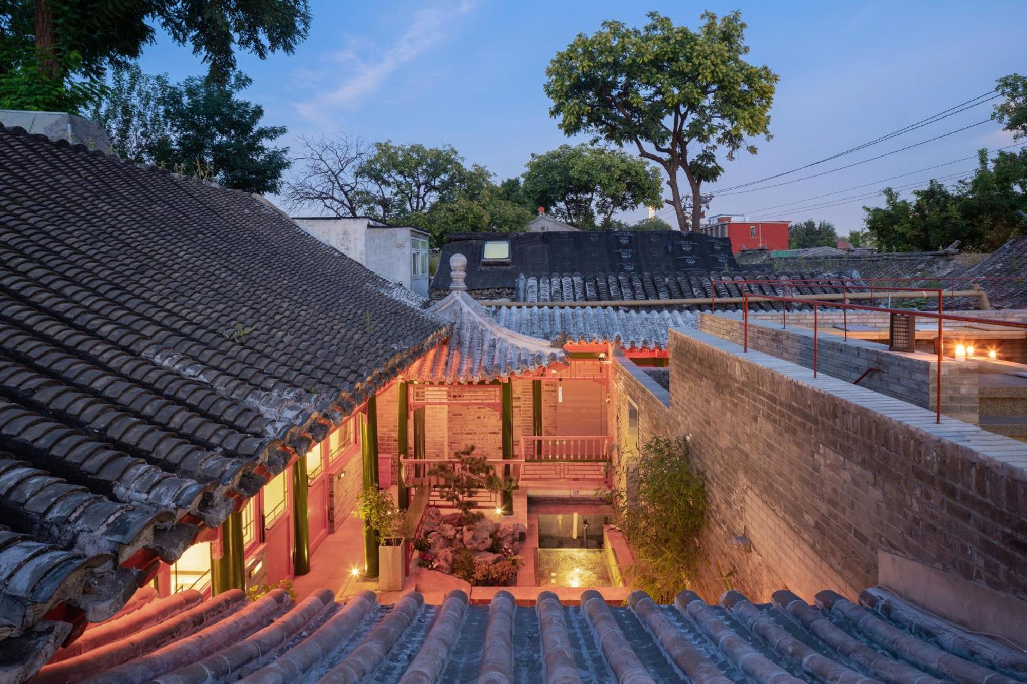 Xinxiang Yayuan Beijing Sihe Courtyard With Sky Garden Terrace Near Tiananmen Square Forbidden City Wangfujing Pedestrian Street And The Subway Exterior foto