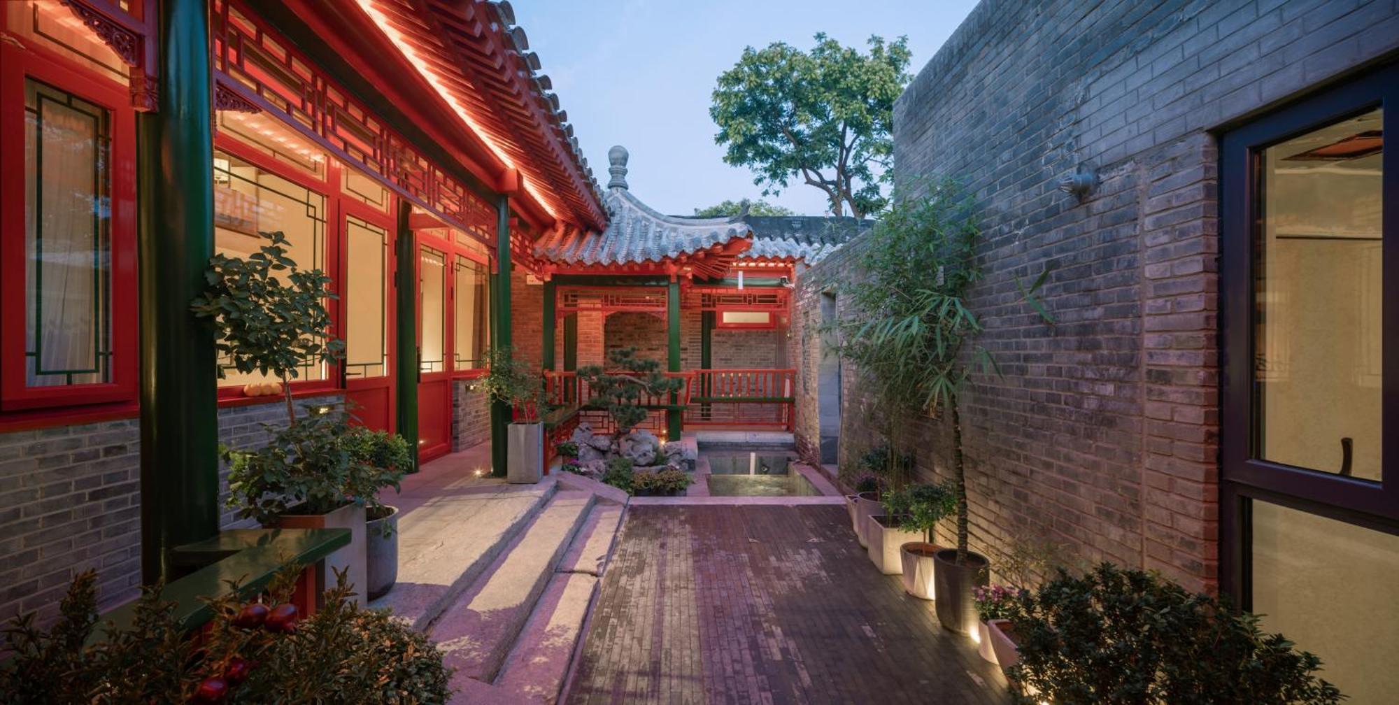 Xinxiang Yayuan Beijing Sihe Courtyard With Sky Garden Terrace Near Tiananmen Square Forbidden City Wangfujing Pedestrian Street And The Subway Exterior foto
